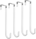 Long Over The Door Hooks, Rubber Coated Door Hanger for Hanging Clothes