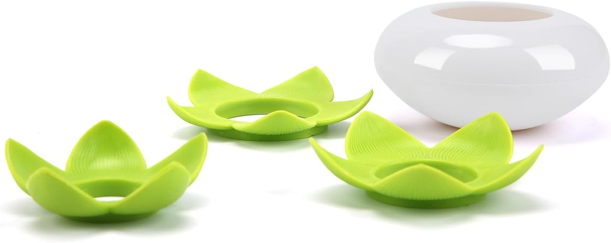 Bloss Cotton Swab Holder, Qtip Holder Bathroom Set, Toothpick Case-Green