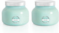 Capri Blue Volcano Scented, Glass Jar Candles for Home with Tropical Fruit & Sugared Citrus, Soy Wax Blend, Aqua Color (19 Oz) (Pack of 2)