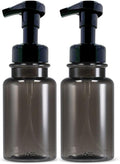 14 oz Plastic Foaming Soap Bottle Dispensers (2 Gray/Black)