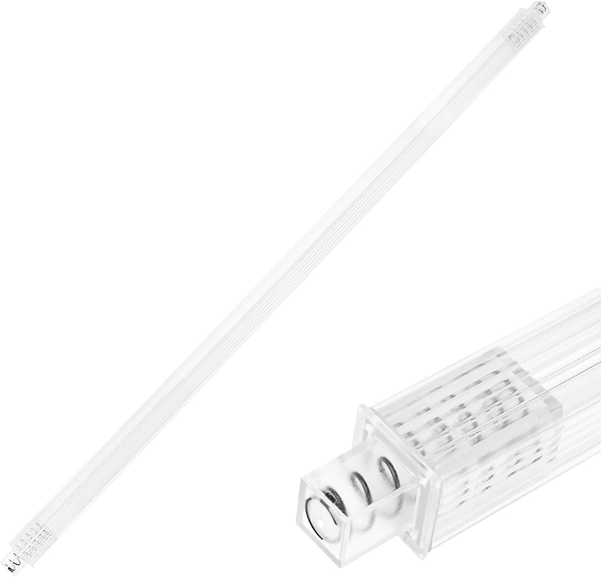 24 Inch Clear Bathroom Towel Bar Replacement Rod for Ceramic Holders