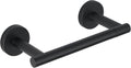 Toilet Paper Holder, Double Post Pivoting Design, Stainless Steel Rustproof Bathroom Tissue Holder, Wall Mount Fits Mega Rolls, for Home, RV, Commercial Bathroom Black