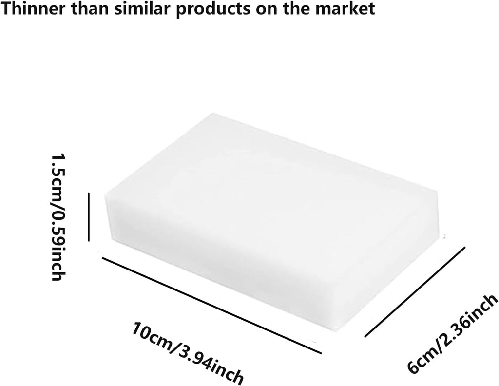 15PCS Magic Sponge Eraser Bulk White Melamine 1.5cm Cleaning for Kitchen Shoe Furniture Bathroom Shower Cleaner (15PCS 1.5cm Thick)