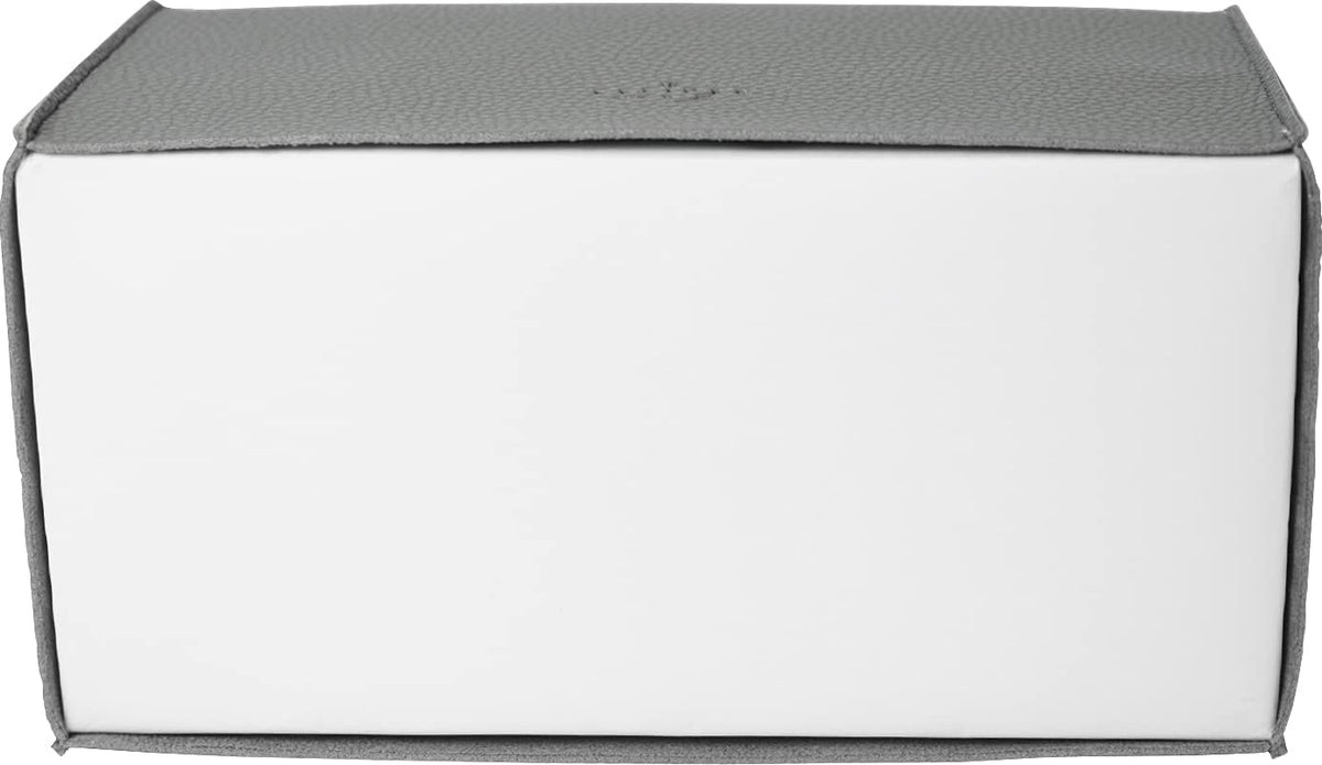 Carrotez Tissue Box Cover, [Refined] Modern PU Leather Rectangular Tissue Box Holder - Decorative Holder/Organizer for Bathroom Vanity Countertop, Night Stands, Office Desk 9.5"X5"X5" - Pastel Grey