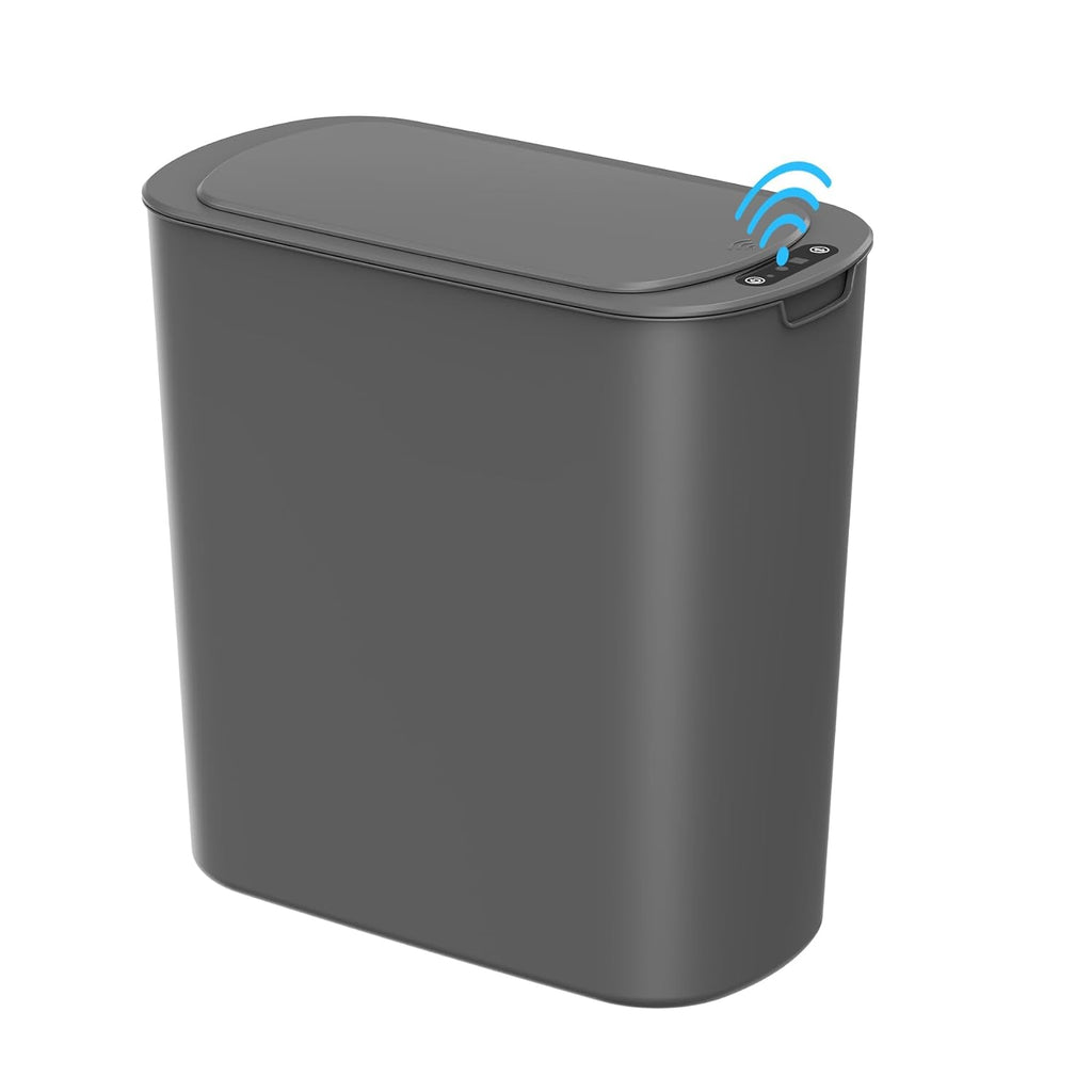 Cesun Automatic Small Bathroom Trash Can with Lid, 2.6 Gallon, Grey