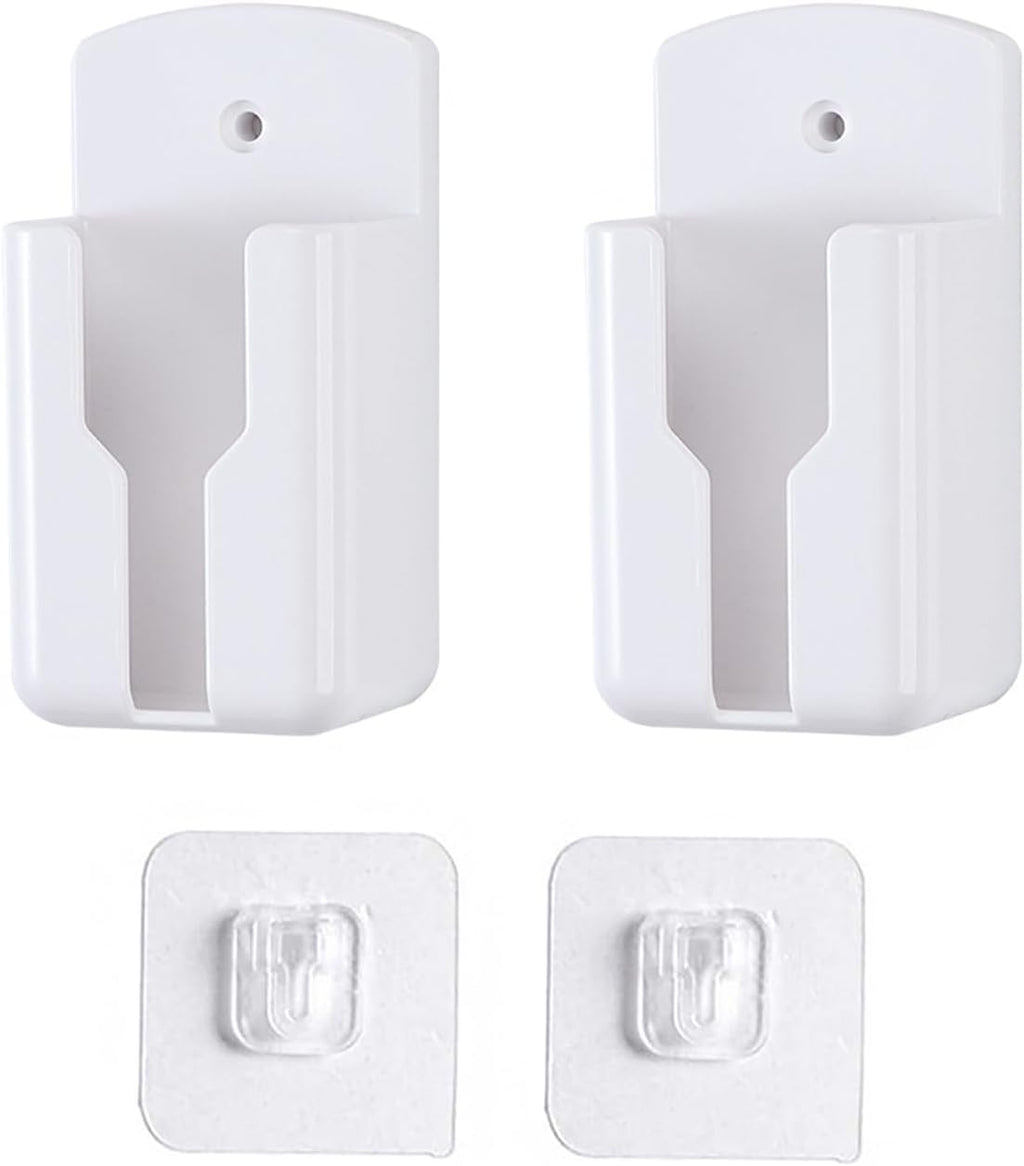 2pack Remote Control Holder,Self-Adhesive Wall Mount Phone Holder,Air Conditioner TV Remote Control Bracket,Wall-Mounted Mini Storage Box (1.96inch)