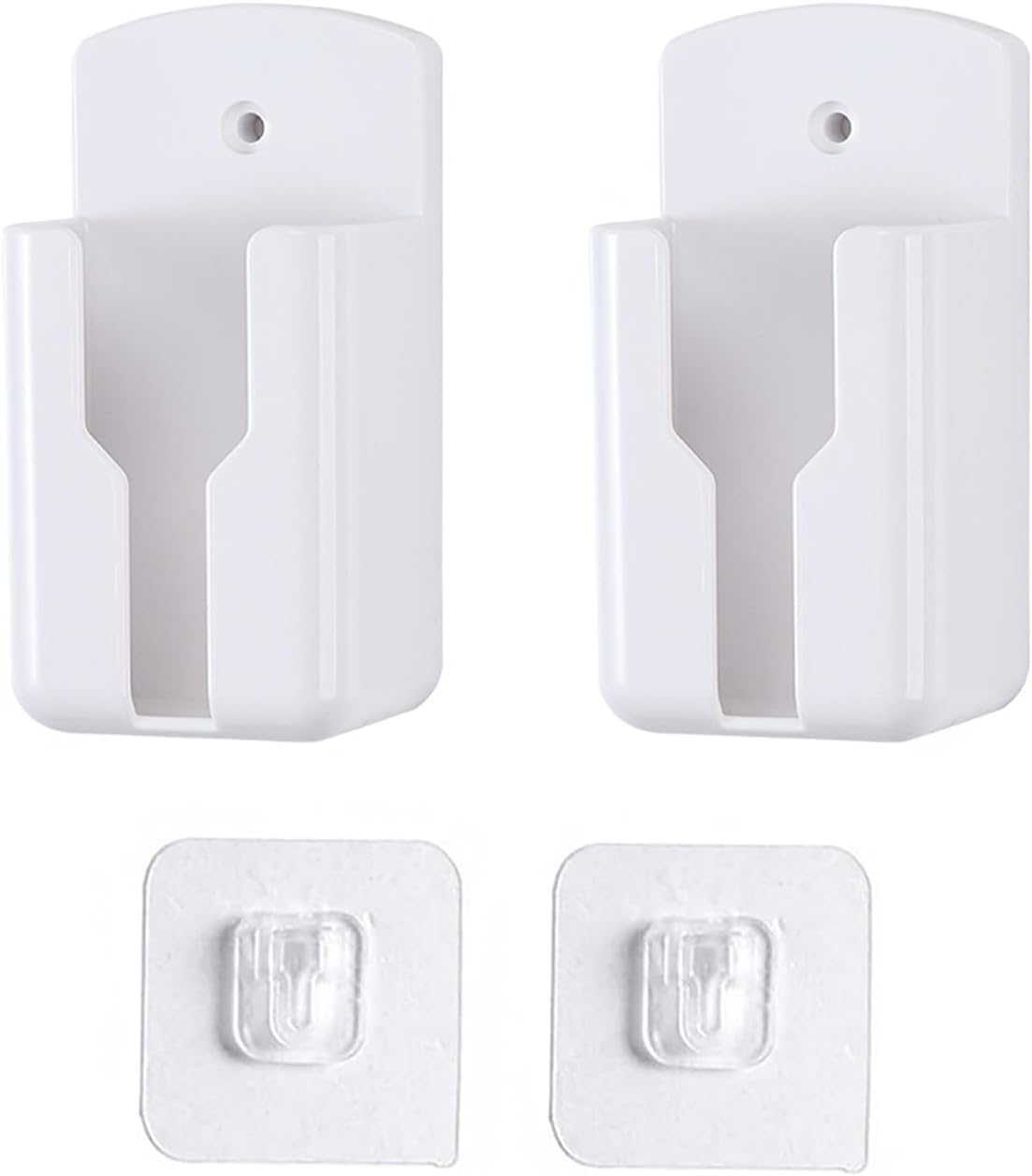 2pack Remote Control Holder,Self-Adhesive Wall Mount Phone Holder,Air Conditioner TV Remote Control Bracket,Wall-Mounted Mini Storage Box (1.96inch)