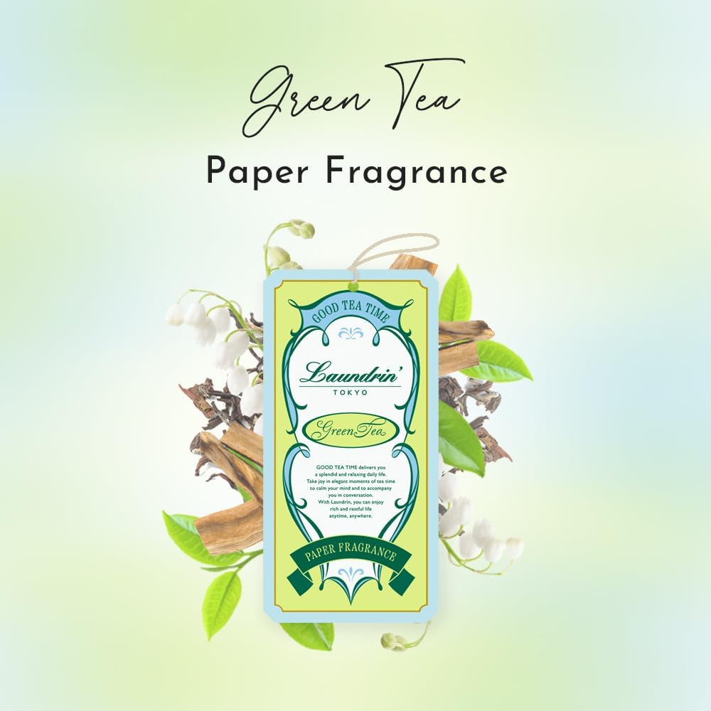 Laundrin Paper Fragrance - Green Tea, 3pk - Closet & Drawer Freshener