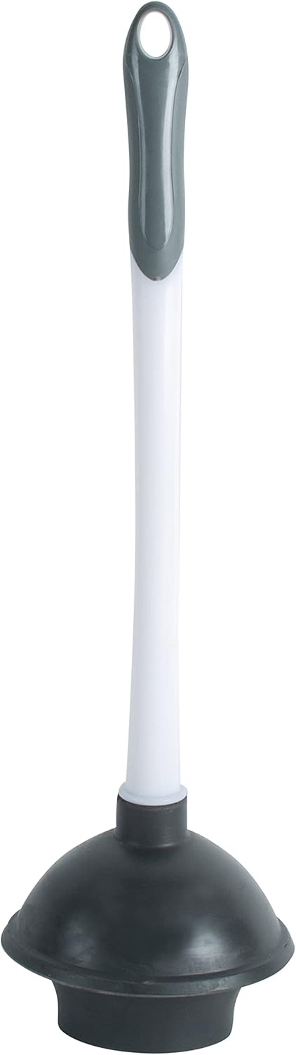 Bath Bliss 2 Pack 2-in-1 Bowl Brush & Plunger in White