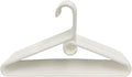 Clothes Hangers 10 Pack Plastic - Heavy Duty Space Saving Coat, Pant Hangers for Closet Organization - Durable Non-Slip, White Wardrobe Essentials Bulk Storage