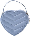 CASEGRACE Small Travel Jewelry Case, Elegant Heart Shaped Design with Detachable Handle,Portable Jewelry Organizer Box for Necklace Rings Earrings,Jewelry Storage for Women Girls (Blue)