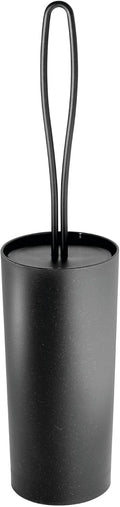 iDesign Toilet Brush and Holder for Bathroom, Matte Black