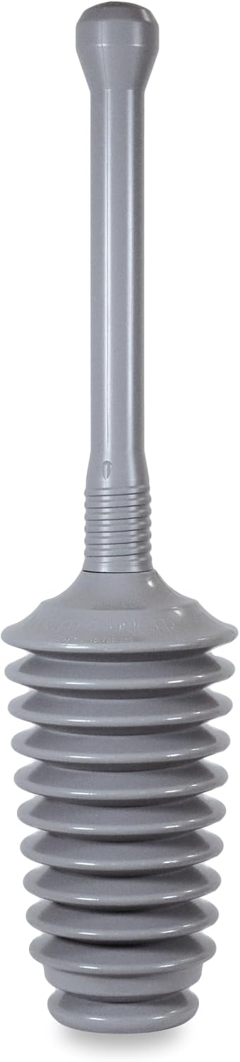 Master Plunger 500 & Toilet Brush Combo Set – Heavy-Duty Gray Toilet Plunger with High-Efficiency Brush and Holder – Durable, Compact Bathroom Cleaning Kit: MP500-C5