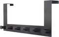 WEBI Over The Door Hooks,Over Door Towel Rack with 6 Peg Hooks for Hanging,Door Coat Hanger Door Coat Rack for Behind Back of Bathroom,Black