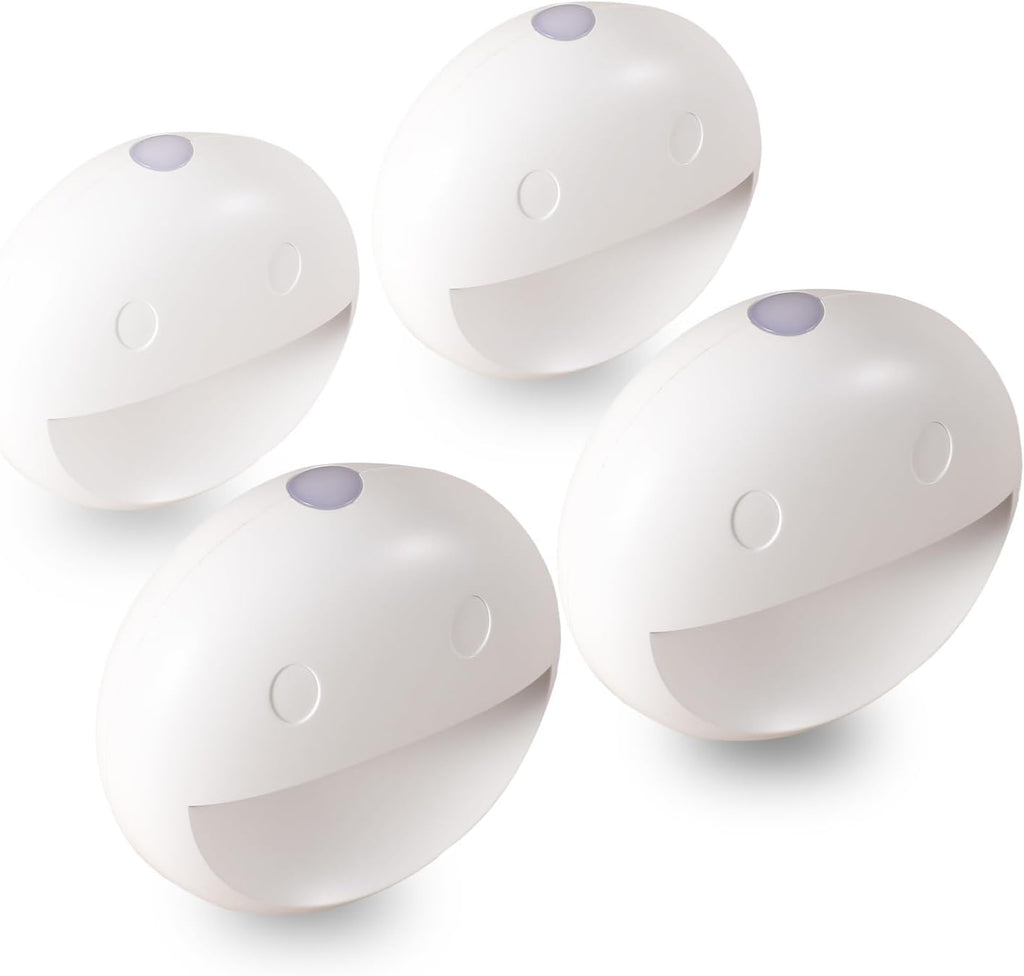 VAVOFO Plug in Night Light, 4 Pack, Smiley Face LED, Daylight White