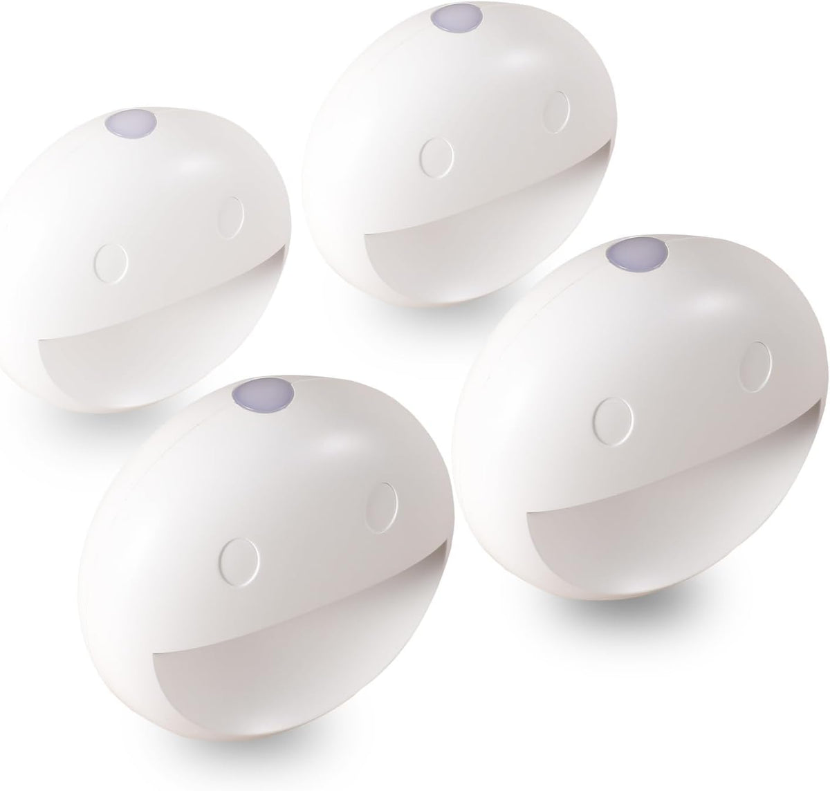 VAVOFO Plug in Night Light, 4 Pack, Smiley Face LED, Daylight White
