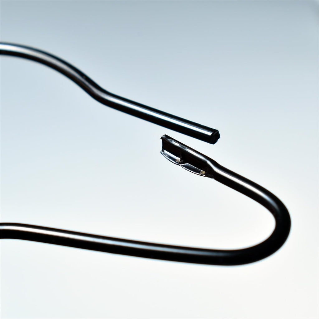 Black Shower Curtain Rings Metal Hooks Ring (24 Pack) Rustproof for Bathroom Shower Rod
