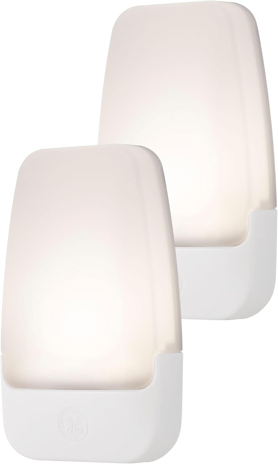 GE Plug in Night Light, Dusk to Dawn Sensor, Warm White 3000K, 2 Pack
