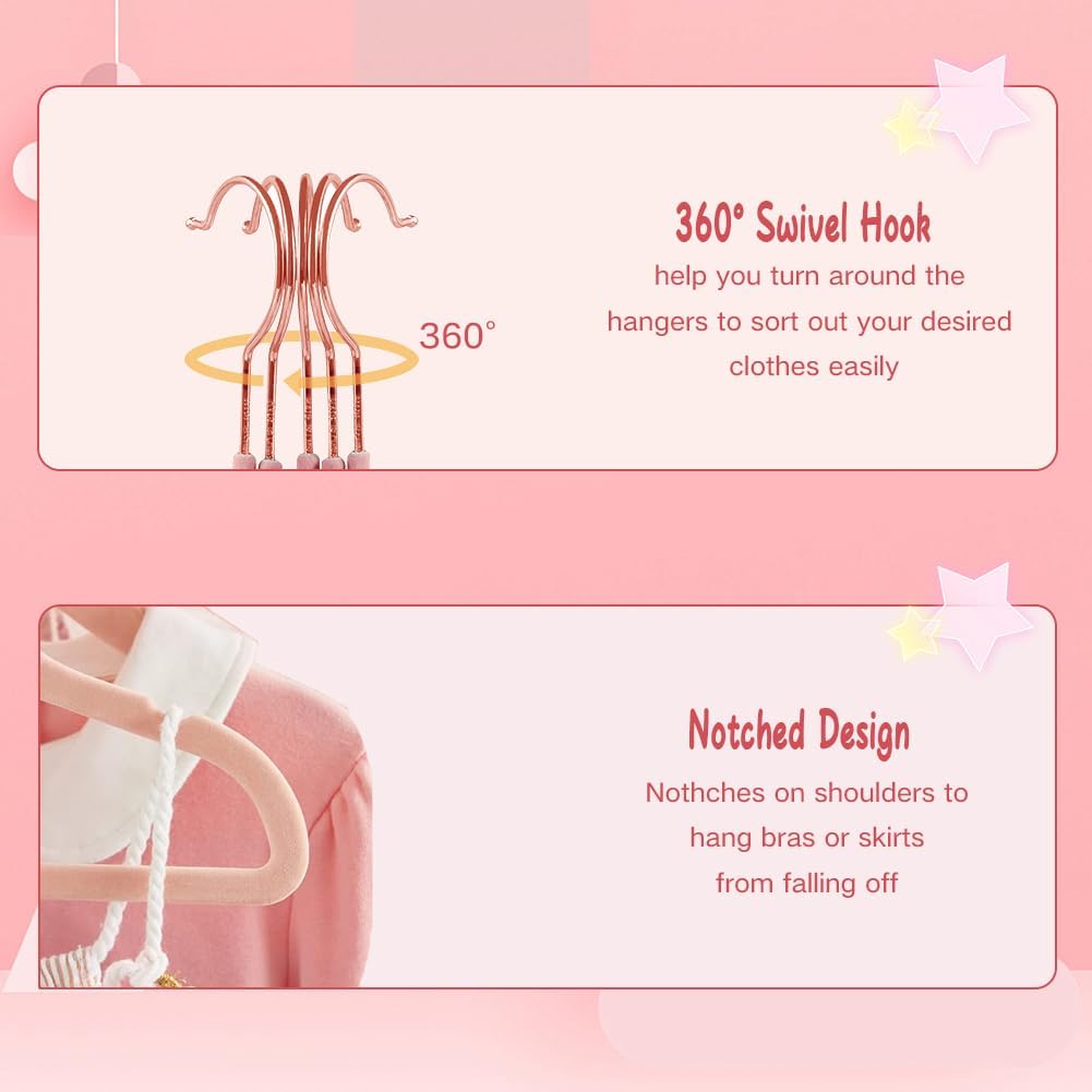 Stormix Baby Velvet Hangers 16 Pack Non-Slip Thin Space Saving