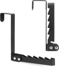 FYY Over the Door Hooks Hanger, 2 Pack Collapsible Folding Over The Door Organizer Rack Space Saving Hanging Storage Hanger for Clothes, Coats, Towels for Bedroom Bathroom Black