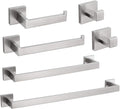 VELIMAX Premium Stainless Steel 6 Pieces Bathroom Hardware Set Wall Mounted Bathroom Accessories Kit Modern Towel Bar Set - 20 Inches and 23.6 Inches, Brushed