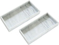 2 Pack Silicone Bathroom Vanity Tray Small 7.8"