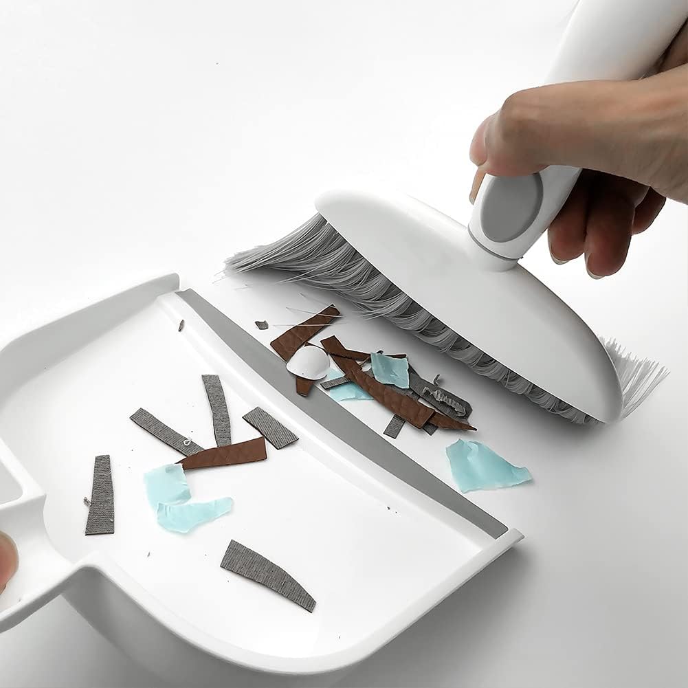 Mini Broom and Dustpan Set,Dustpan and Brush Set,Mini dust Pans with Brush Dust Pan and Brush Set for Table, Desk, Countertop, Key Board, Cat, Dog and Other Pets