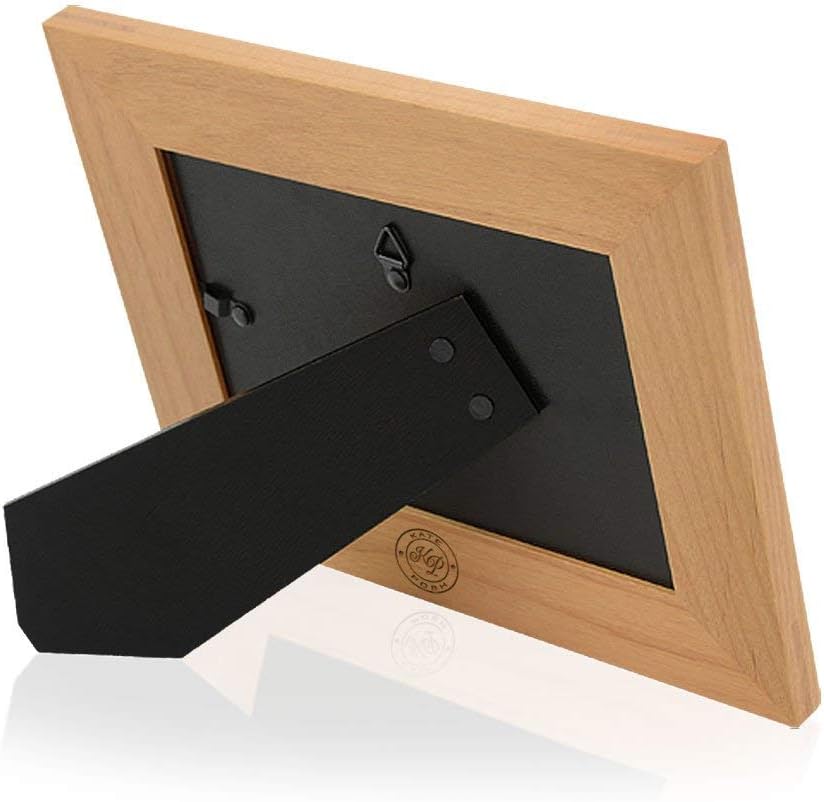 KATE POSH 5th Anniversary Engraved Natural Wood Picture Frame and Gifts, 5th Wood Wedding Anniversary (5x7-Horizontal)