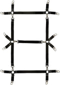 Bed Sheet Straps Nonslip Fitted Sheet Clips,Adjustable Elastic Bedding Holder Easy Install on Mattress Covers (Black)