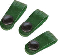 TAVARAT Cord Organizer, Cable Organizer, Charger Organizer, High quality made in Japan, Genuine Leather, Cable Straps, Cable management, Cable Holder Tps-059 (Long size, Green, set of 3, Pack of 3)