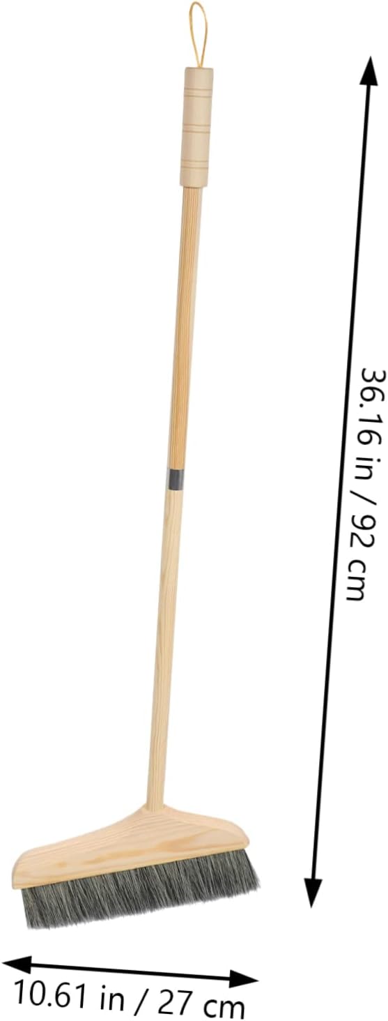 Mobestech Broom and Dustpan Set Long Handle Household Brooms and Dustpans Sets for Home Indoor Outdoor Cleaning Office Garage Lobby Workshop Lightweight Ergonomic Grip