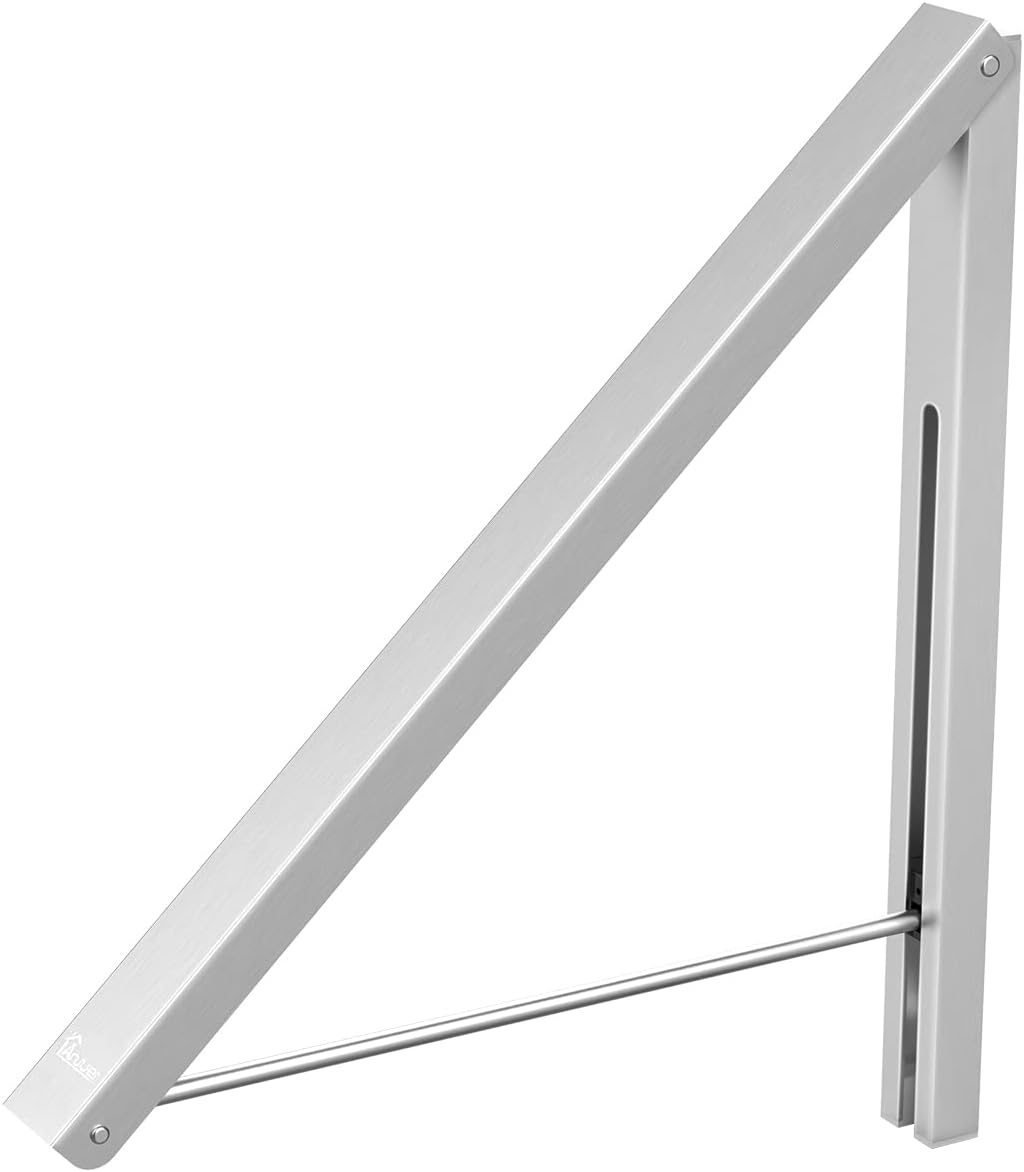 Wall Mounted Drying Rack Clothes Hanger Folding Wall Coat Racks Aluminum Home Storage Organiser Space Savers