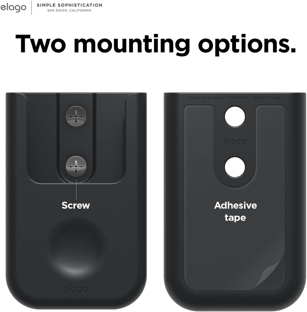 elago Apple TV Remote Holder Mount - [Gel Pad or Screw Options][Keeps It Secure][Cable Management] - Compatible with Apple TV Remote 4K / 4th Generation