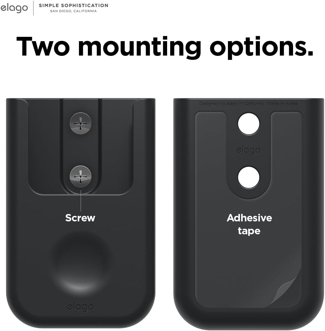 elago Apple TV Remote Holder Mount - [Gel Pad or Screw Options][Keeps It Secure][Cable Management] - Compatible with Apple TV Remote 4K / 4th Generation