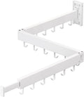 Dr.DJ Clothes Drying Rack for Laundry, Retractable Clothes Hanger Rack Wall Mounted Folding Indoor, Drying Rack, Space Saver Clothes Rack,Collapsible (Tri-Fold) with 18 J-Hooks Laundry Rack White
