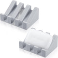 Cunhill 2 Pieces Soap Dish, Silicone, Light Grey