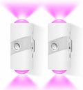2 Pack Motion Sensor Night Lights, 8 Colors, 4 Brightness Levels
