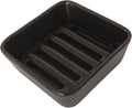 Square Soap Case Ceramic Soap Tray Fit Dr. Squatch Natural Bar Durable Soap Holder for Shower Home Bathroom Soap Dishes Daily Use Sink Bathtub (Black)