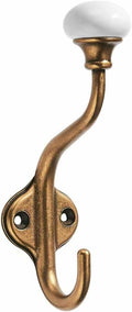 CHIVS Coat Hooks- 5 Pack Antique Brass Towel Hooks