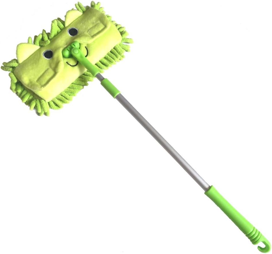Mini Housekeeping Cleaning Tools for Children,3pcs Include Mop,Broom,Dustpan (Green Mop+Frash Blue Broom&Dustpan)