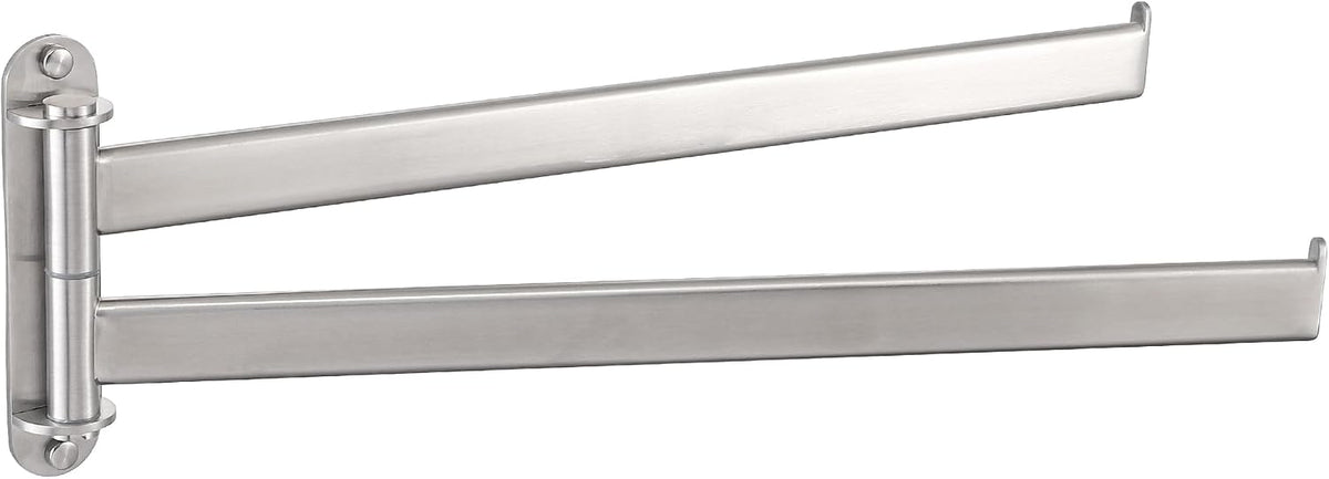 KES Swivel Towel Rack, Wall Mounted 2-Arm, Brushed 18/8 Stainless Steel