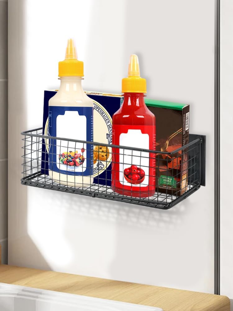 Magnetic Shelf Fridge Basket Bin, Dryer Ball Holder Whiteboard Cabinet