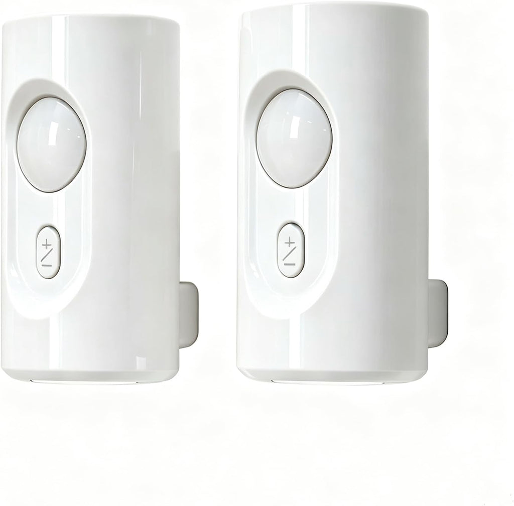 Plug in LED Night Light, Motion Sensor, Warm White Dimmable, White 2 Pack