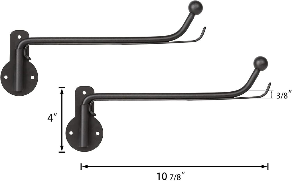 Mkono Wall Mounted Drying Rack Laundry Hook with Swing Arm Valet Rod 2 Pack