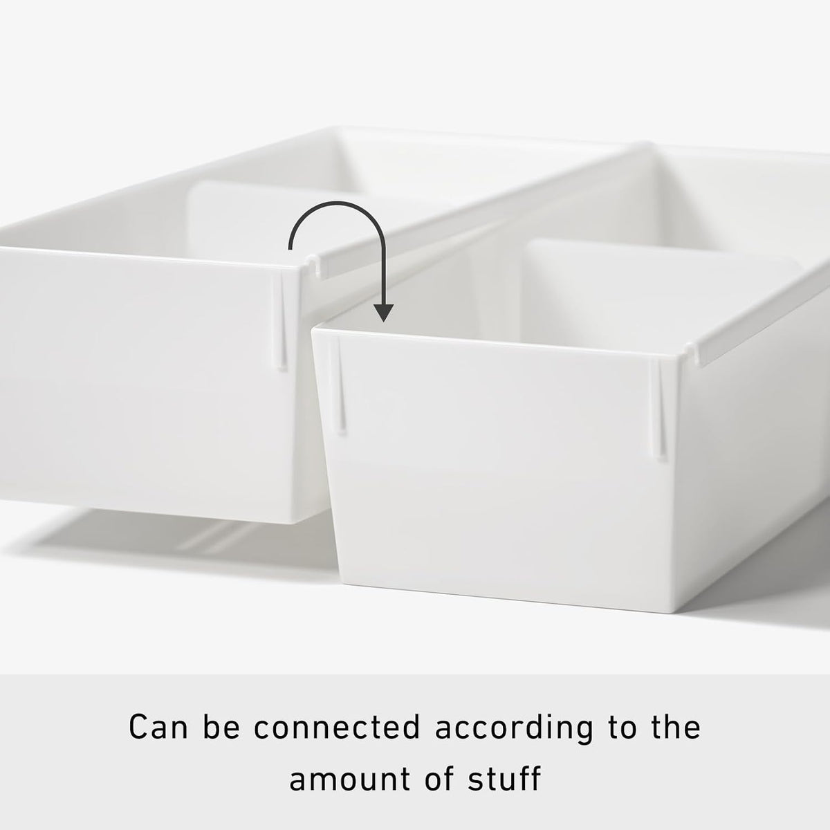 Like-it | CSP-12 | Drawer Organizer | T-Shirts Case | T-Shirts organizer | One adjustable divider included | 10.63" × 12.99" × 3.74" | Clear |