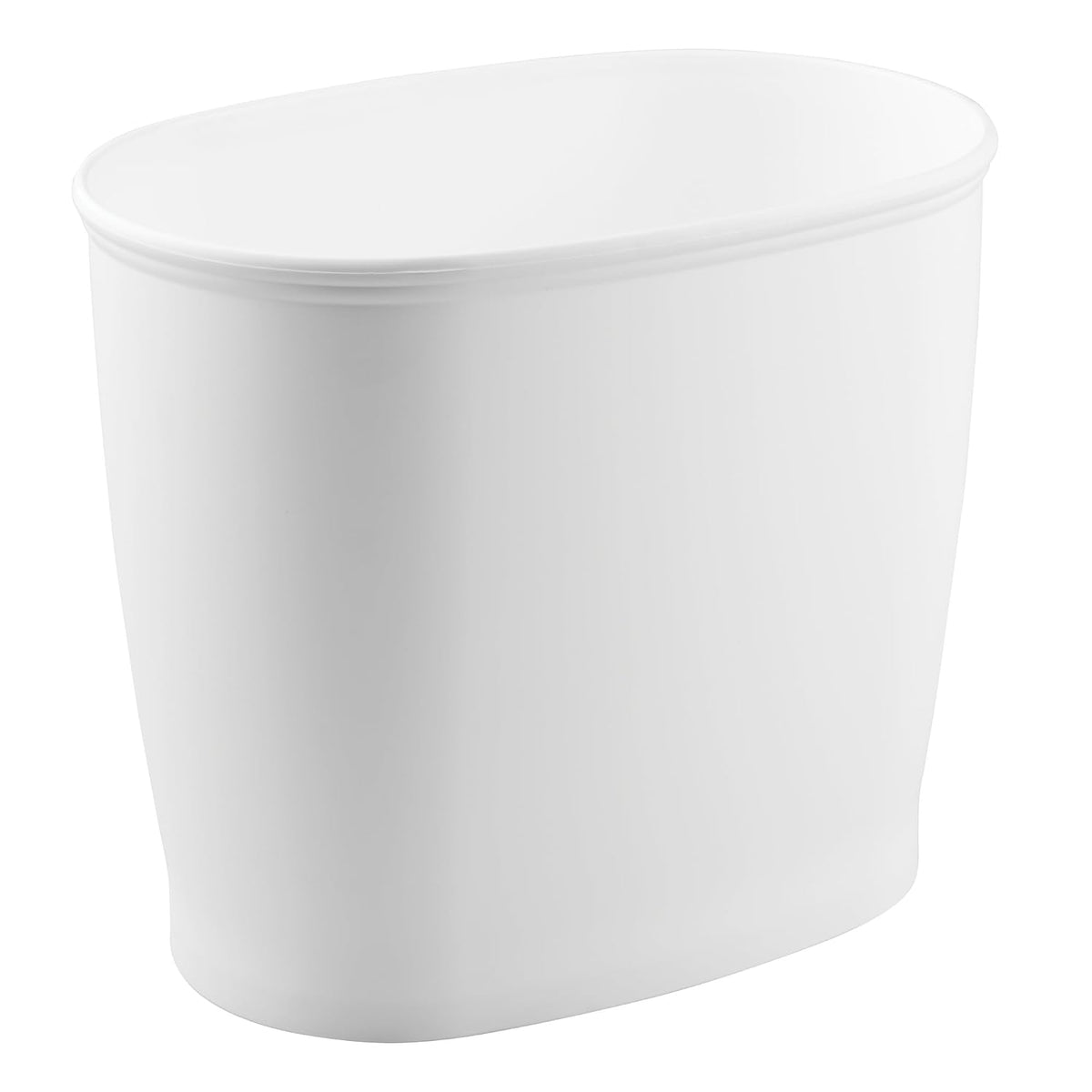 iDesign Slim Plastic Bathroom Trash Can, 2-Pack, White