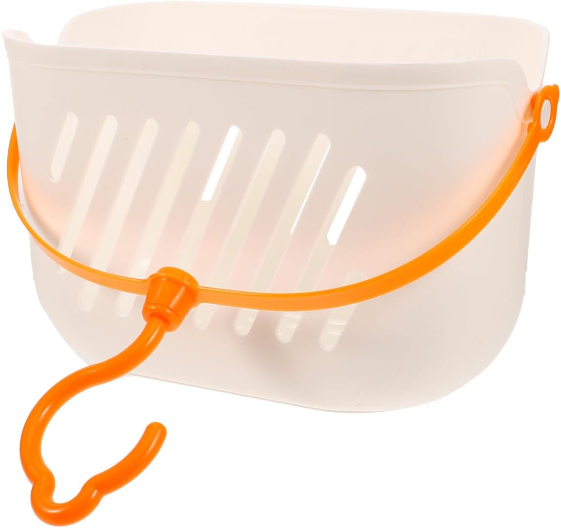 Angoily Small Shower Caddy, Plastic Hanging Basket for Shower with Hook