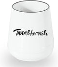 Ceramic Toothbrush, Brushing Holder Easy to Clean (White)