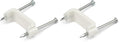 StarTech.com 200 Pack Cable Clips with Nails - Two Steel Nails - Reusable Nail-in Clamps - Brick/Drywall Cable Fasteners - Ethernet Cord/AV/Coax Cable - Mounting Cable Tacks - White - TAA (CBMDNMCC2)