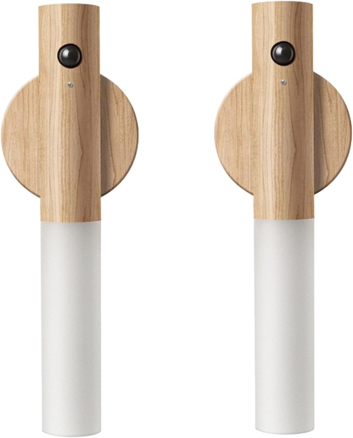LANDGOO Wooden Motion Sensor Night Light 2-Pack, Ash Wood, Rechargeable